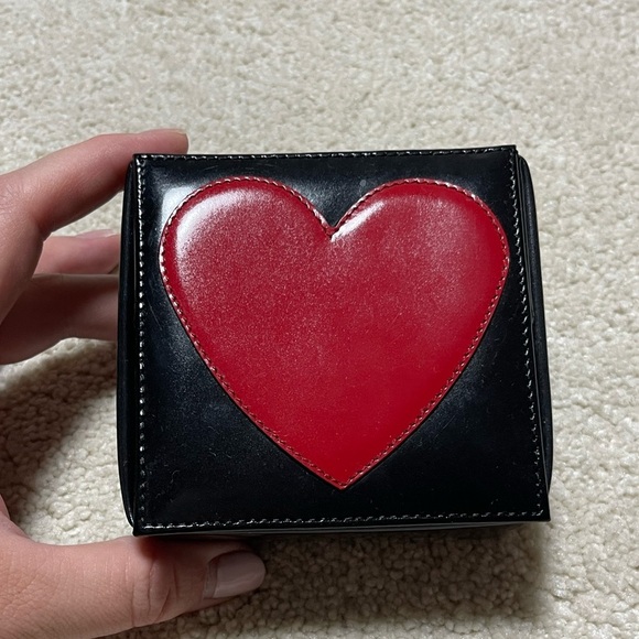 Moschino Vintage Leather Coin Pouch - Black Wallet - Picture 1 of 9